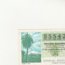 Loterie Nationale: LOTERIA NACIONAL 1977 SORTEO Nº 36 SERIE 16ª NUMERO 55542. Lote 196904117
