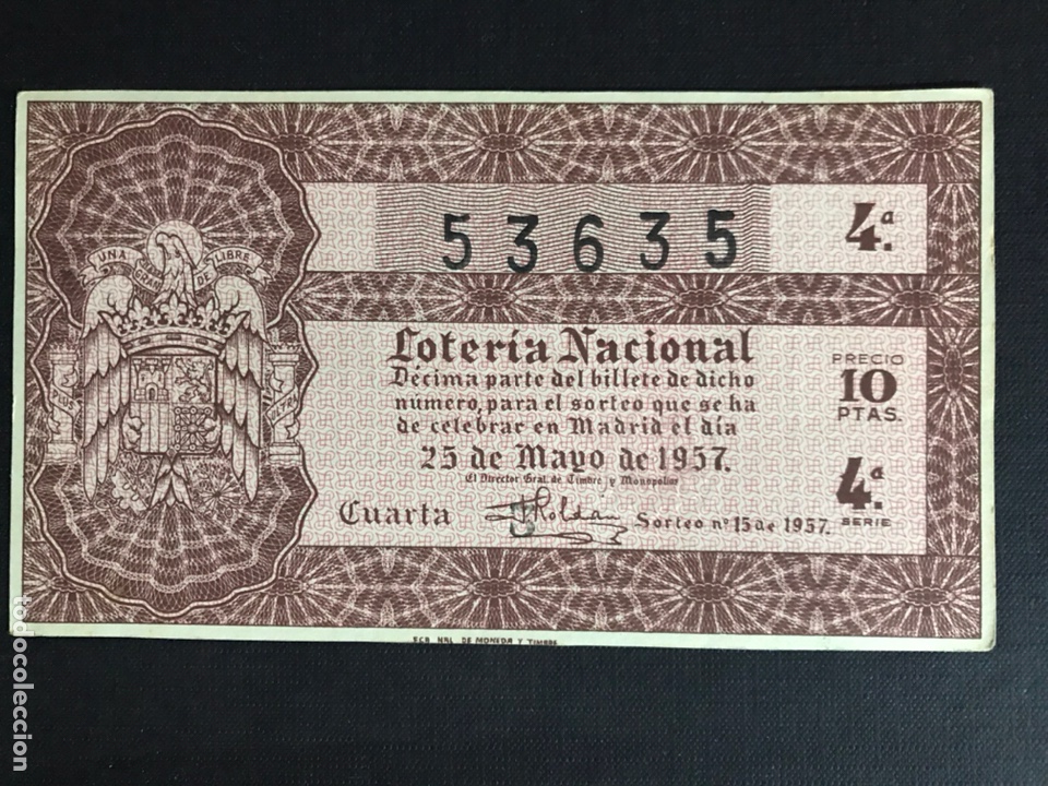Loterie Nationale: Loteria A&ntilde;o 1957 sorteo 15