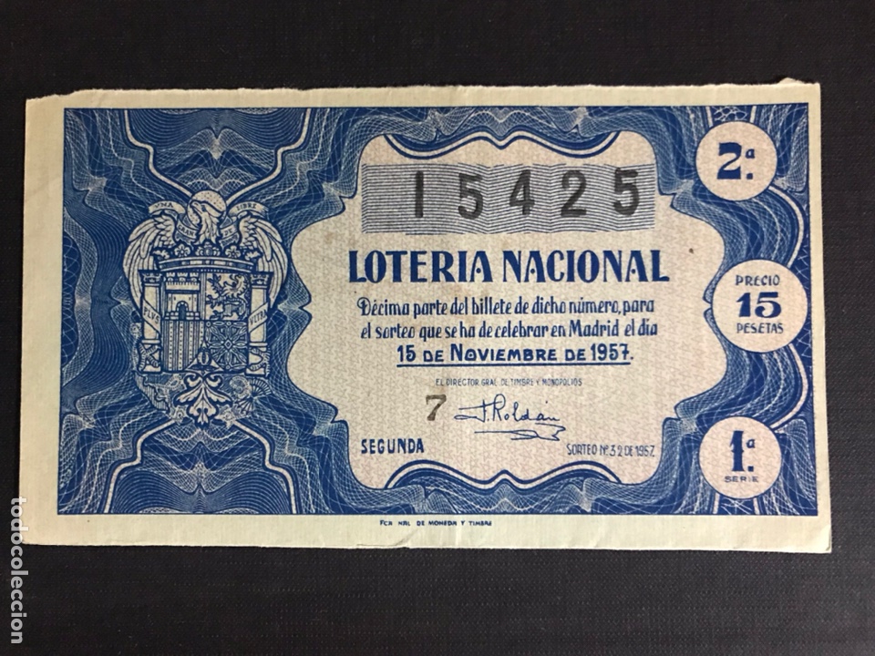 Lotteria Nationale Spagnola: Loteria A&ntilde;o 1957 sorteo 32