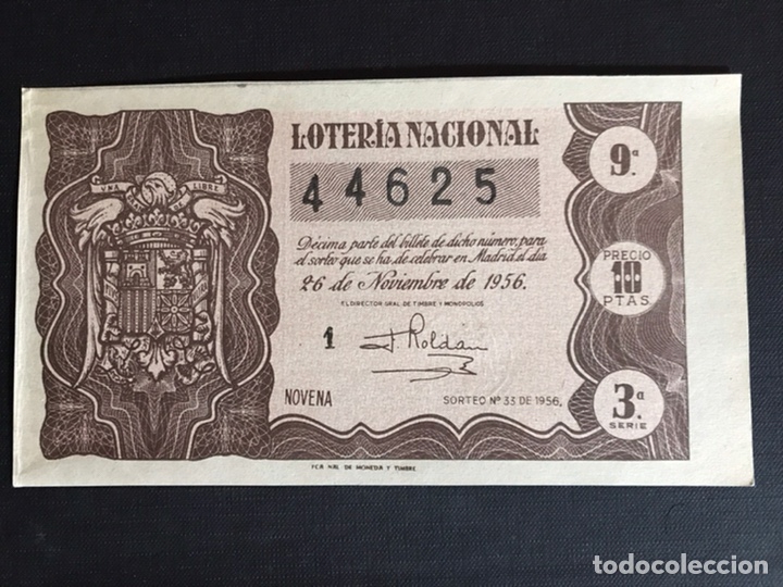 Loterie Nationale: Loteria A&ntilde;o 1956 sorteo 33