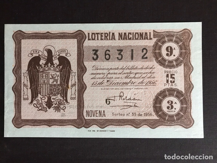 Loterie Nationale: Loteria A&ntilde;o 1956 sorteo 35