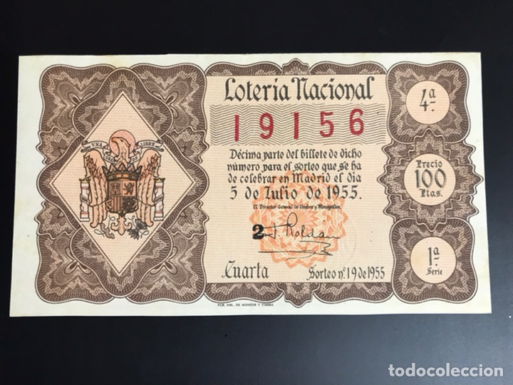 Loterie Nationale: Loteria A&ntilde;o 1955 sorteo 19