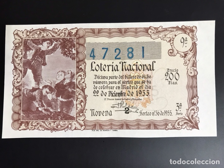 Loterie Nationale: Loteria A&ntilde;o 1955 sorteo 36 Navidad