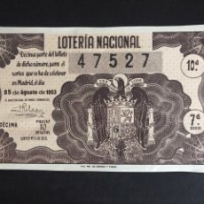 Lotería Nacional: LOTERIA AÑO 1953 SORTEO 24