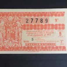 Lotería Nacional: LOTERIA AÑO 1951 SORTEO 27