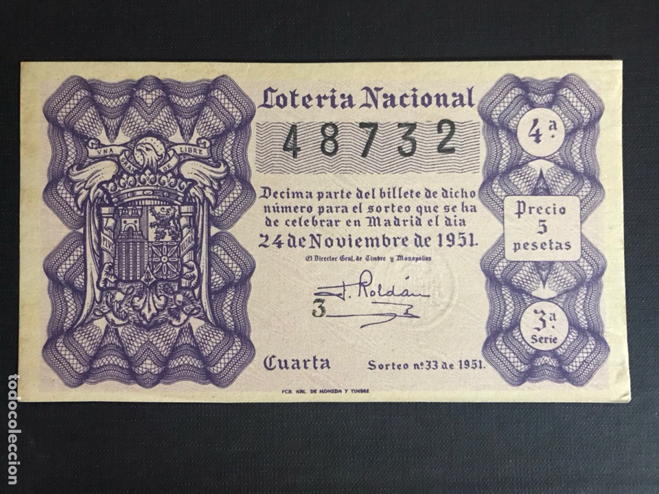 Loterie Nationale: Loteria A&ntilde;o 1951 sorteo 33