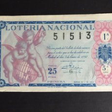 Lotería Nacional: LOTERIA AÑO 1950 SORTEO 1