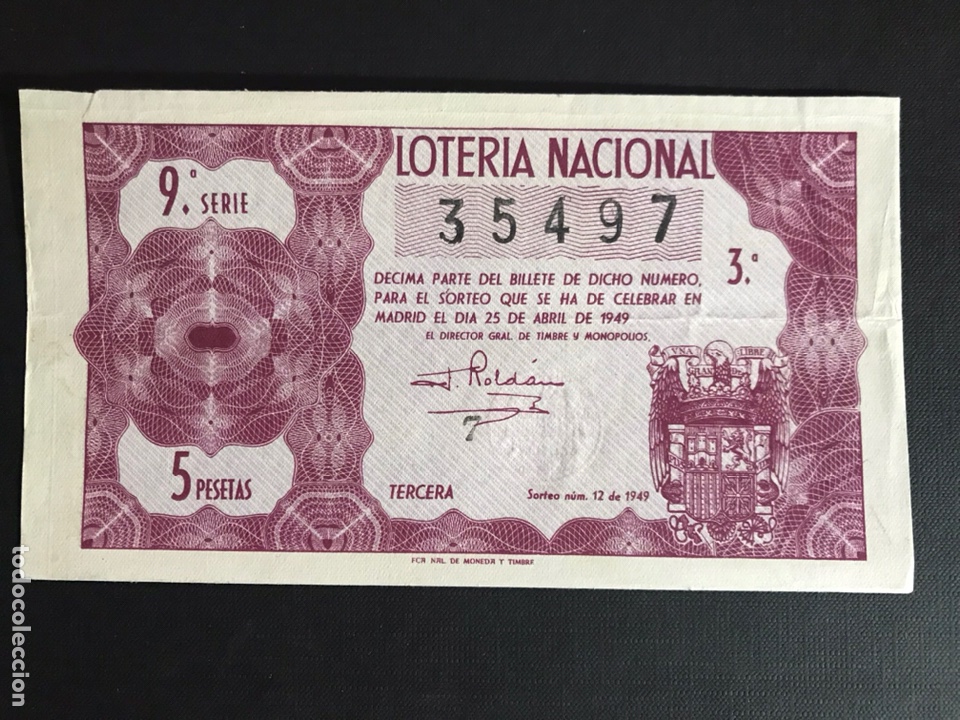National Spanish Lottery: Loteria A&ntilde;o 1949 sorteo 12