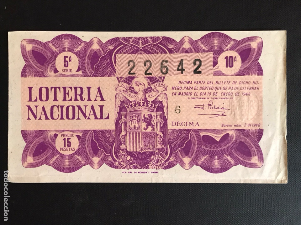 National Spanish Lottery: Loteria A&ntilde;o 1948 sorteo 2