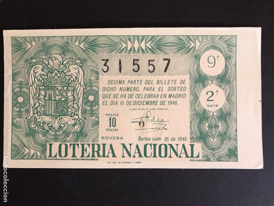 National Spanish Lottery: Loteria A&ntilde;o 1948 sorteo 35