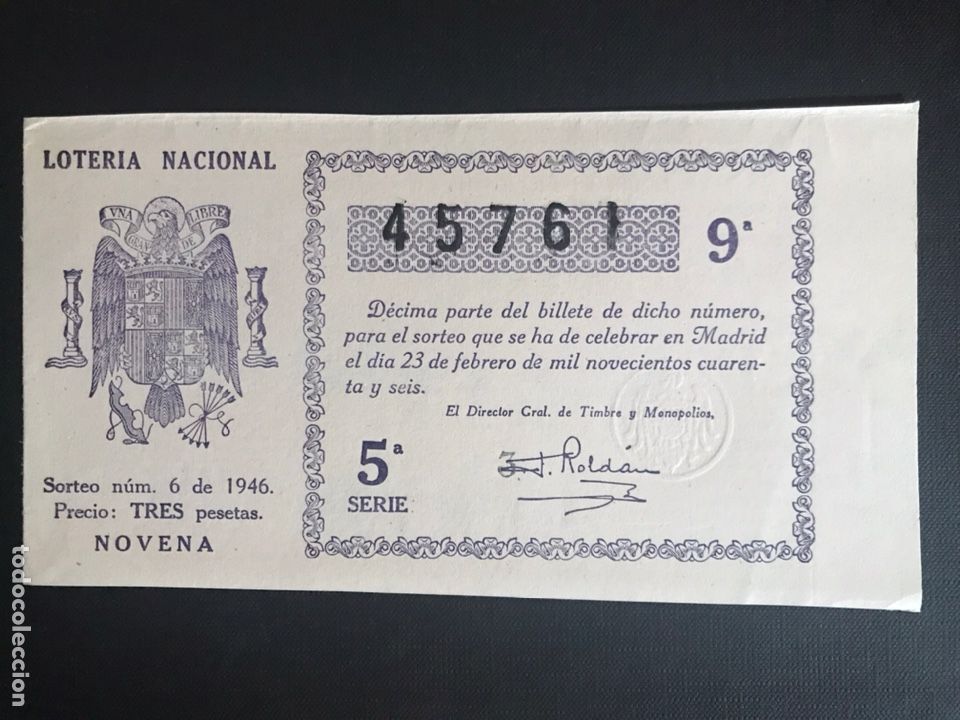 Loterie Nationale: Loteria A&ntilde;o 1946 sorteo 6