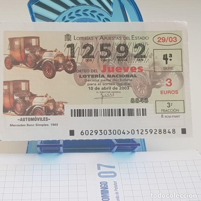 National Spanish Lottery: LOTER&Iacute;A NACIONAL, JUEVES, SORTEO 29/03, 10 ABRIL 2003, AUTOM&Oacute;VILES, MERCEDES BENZ SIMPLEX, N&ordm; 12592