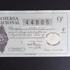 Lotería Nacional: LOTERIA AÑO 1944 SORTEO 20