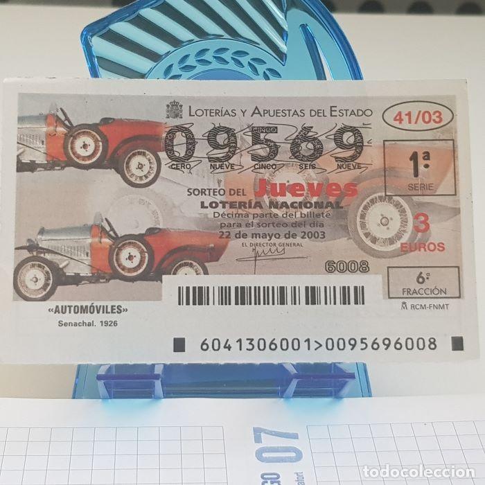 National Spanish Lottery: LOTER&Iacute;A NACIONAL, JUEVES, SORTEO 41/03, 22 MAYO 2003, AUTOM&Oacute;VILES, SENACHAL 1926, N&ordm; 09569