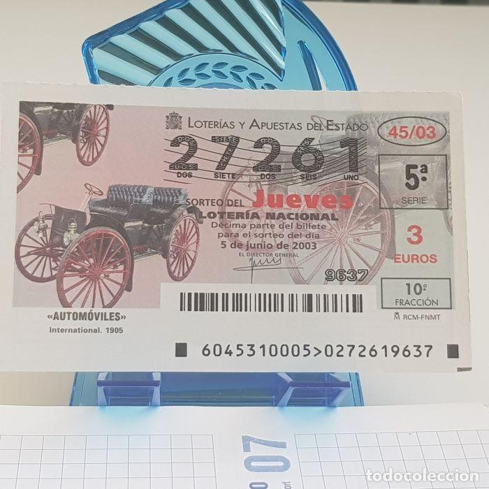 Lotteria Nationale Spagnola: LOTER&Iacute;A NACIONAL, JUEVES, SORTEO 45/03, 5 JUNIO 2003, AUTOM&Oacute;VILES, INTERNATIONAL 1905, N&ordm; 27261