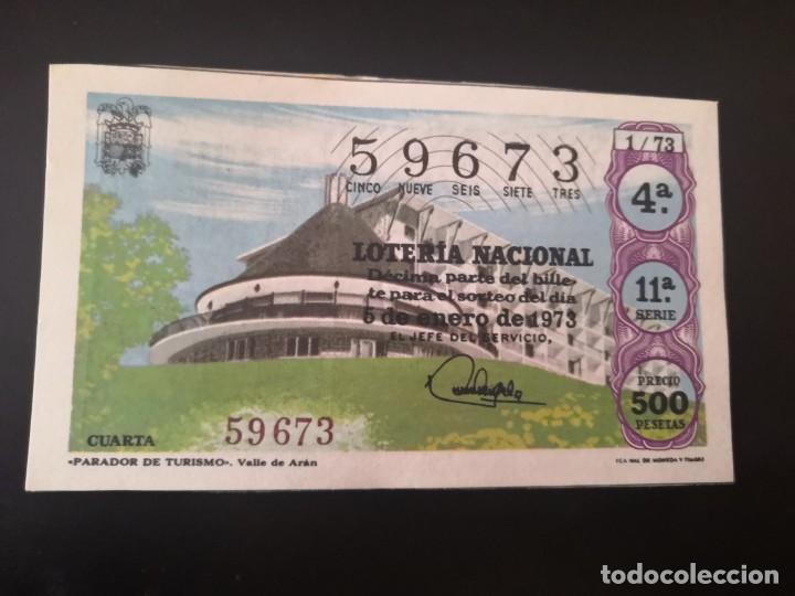 Nationale spanische Lotterie: Decimo loteria nacional n&ordm; 59673 sorteo 1 a&ntilde;o 1973