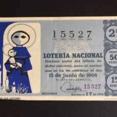 Lotería Nacional: LOTERIA AÑO 1966 SORTEO 17