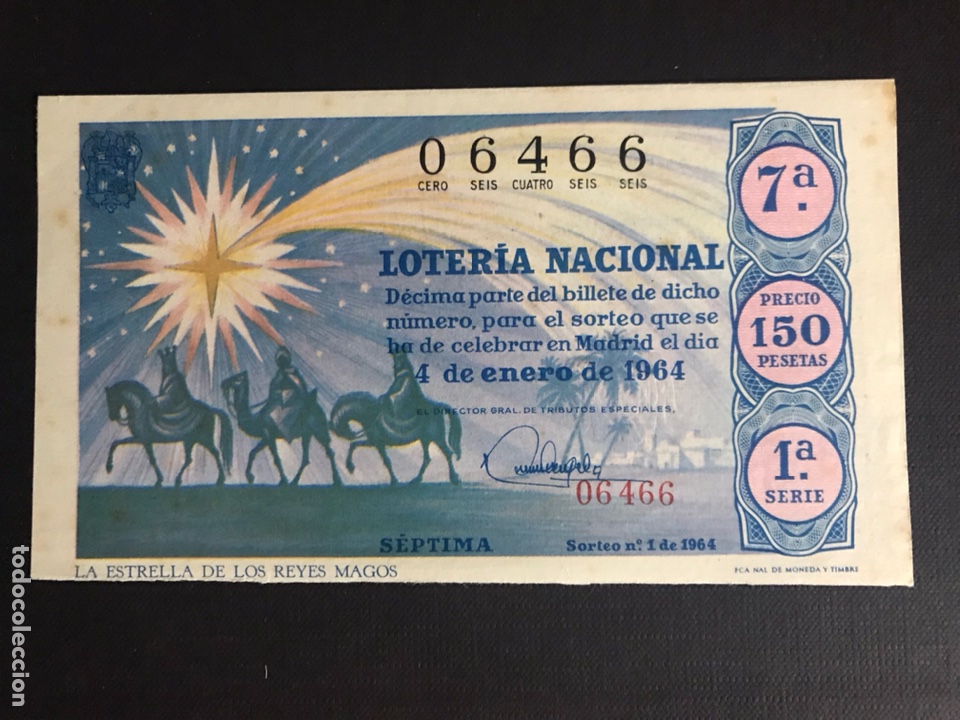 Lotteria Nationale Spagnola: Loteria A&ntilde;o 1964 sorteo 1