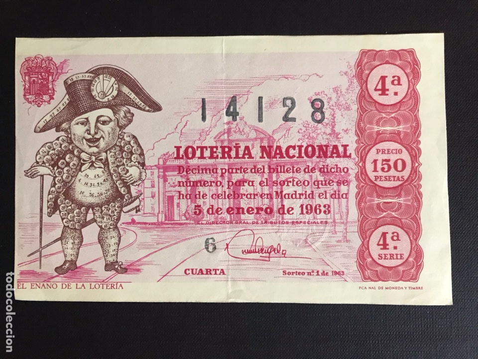 Lotteria Nationale Spagnola: Loteria A&ntilde;o 1963 sorteo 1 serie 4