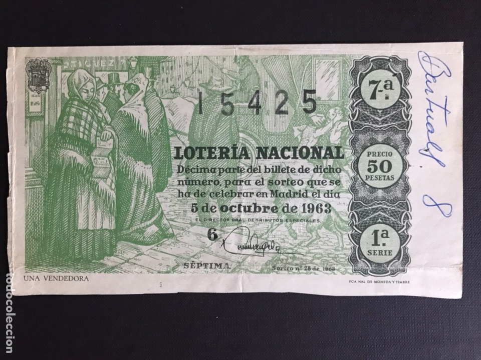 Lotteria Nationale Spagnola: Loteria A&ntilde;o 1963 sorteo 28