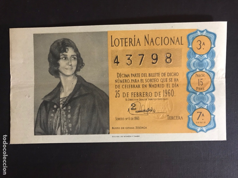 Lotteria Nationale Spagnola: Loteria A&ntilde;o 1960 sorteo 6