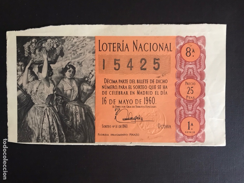 Loter&iacute;a Nacional: Loteria A&ntilde;o 1960 sorteo 14