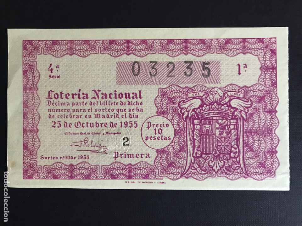 Loterie Nationale: Loteria A&ntilde;o 1955 sorteo 30