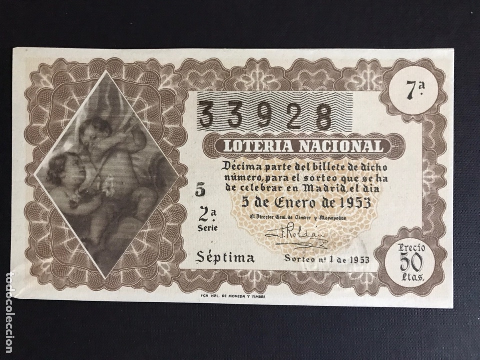 National Spanish Lottery: Loteria A&ntilde;o 1953 sorteo 1 Serie 2