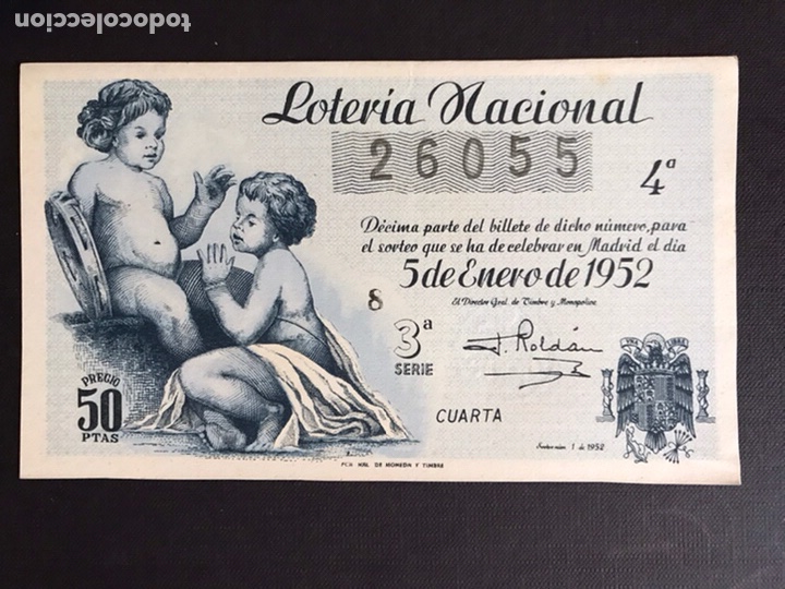 Loterie Nationale: Loteria A&ntilde;o 1952 sorteo 1 serie 3