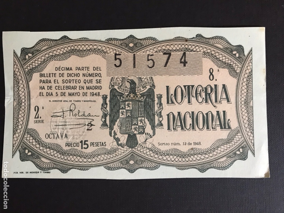 National Spanish Lottery: Loteria A&ntilde;o 1948 sorteo 13