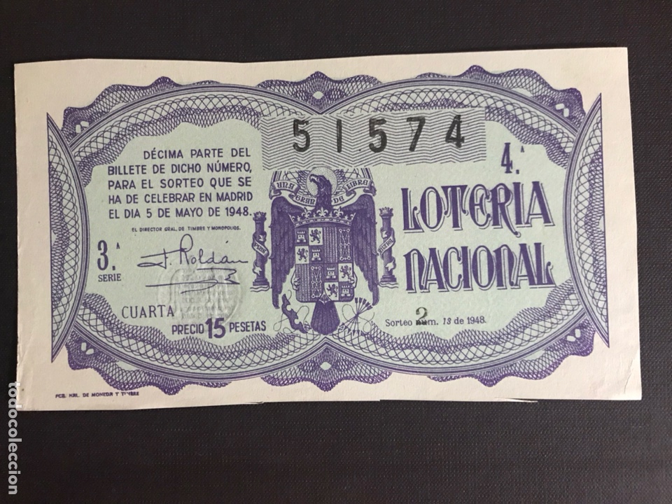 National Spanish Lottery: Loteria A&ntilde;o 1948 sorteo 13