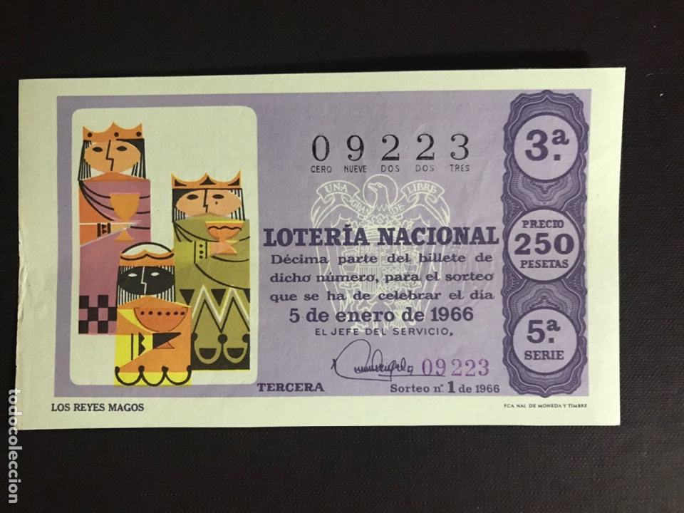 National Spanish Lottery: Loteria A&ntilde;o 1966 sorteo 1