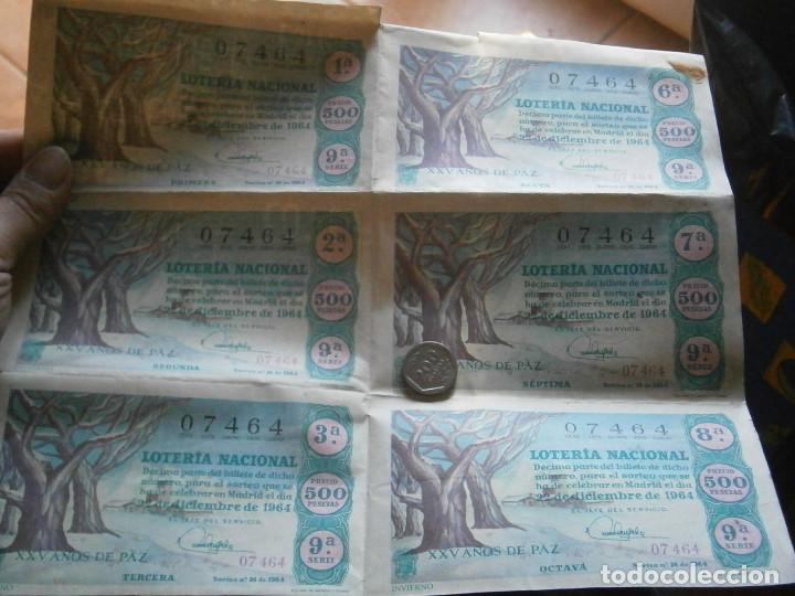 Nationale spanische Lotterie: LOTE DE 6 N DE LOTERIA NACIONAL,,A&Ntilde;O,,1964&iexcl;
