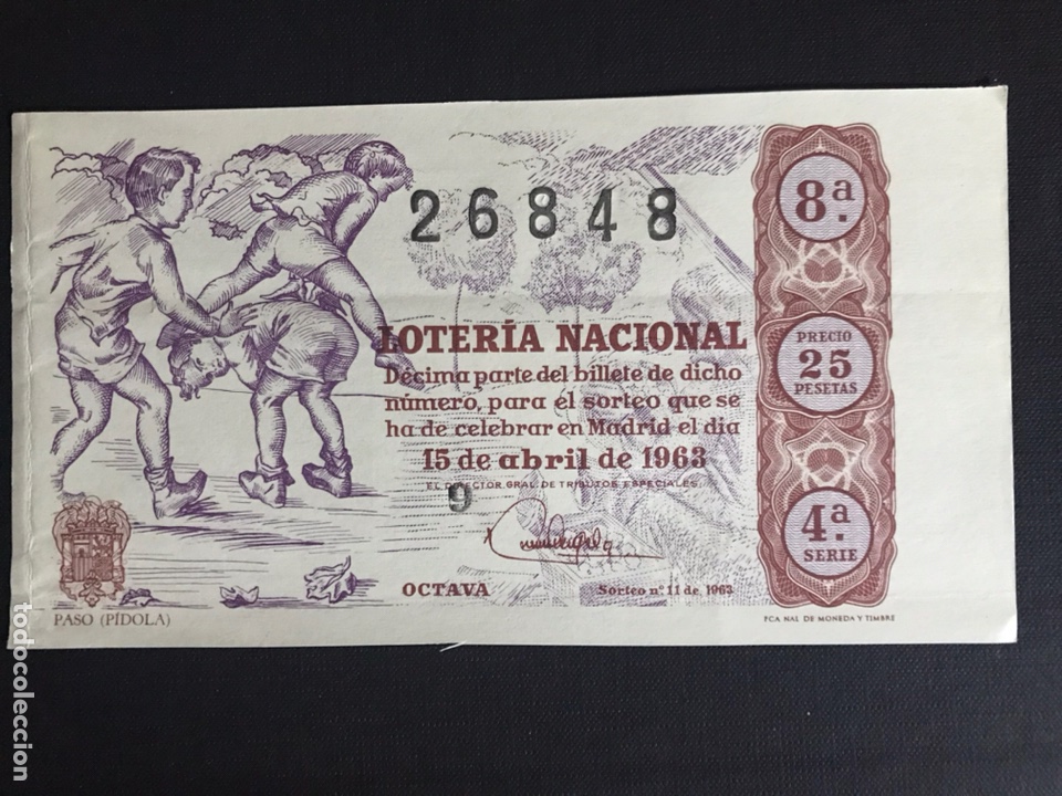 National Spanish Lottery: Loteria A&ntilde;o 1963 sorteo 11