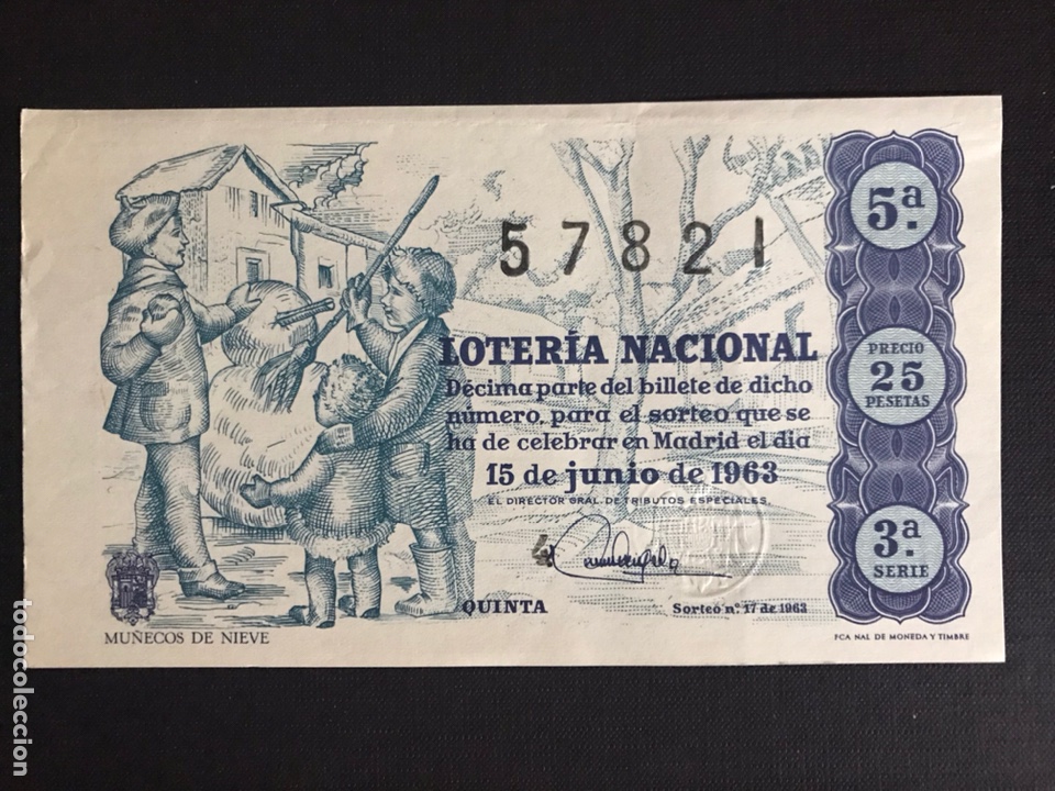 National Spanish Lottery: Loteria A&ntilde;o 1963 sorteo 17