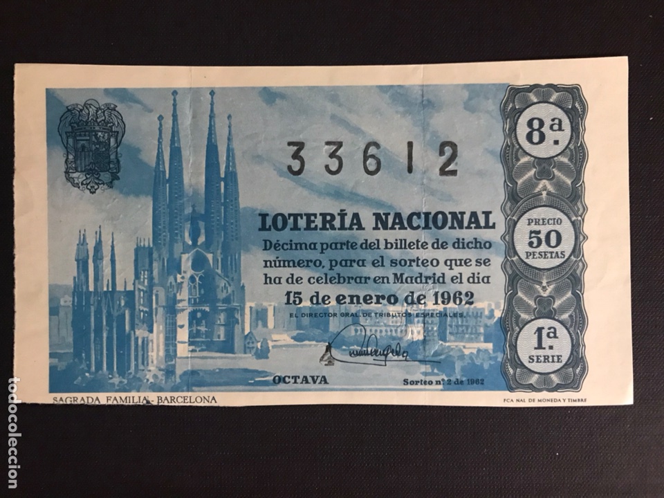 National Spanish Lottery: Loteria A&ntilde;o 1962 sorteo 2
