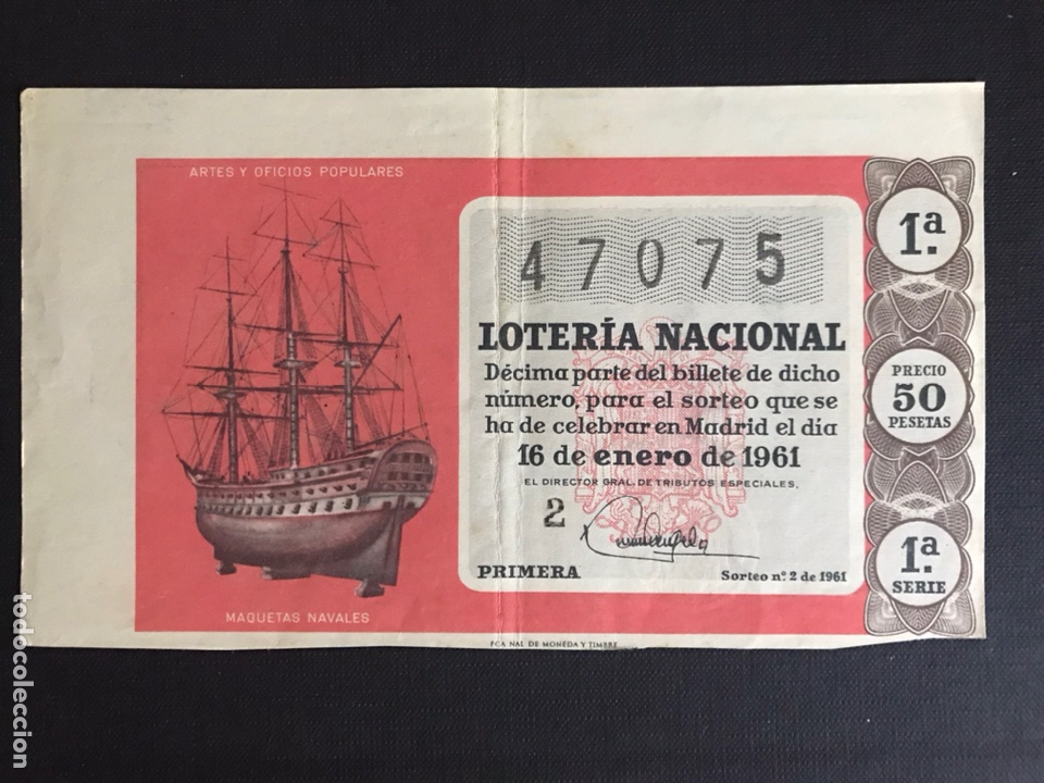 National Spanish Lottery: Loteria A&ntilde;o 1961 sorteo 2
