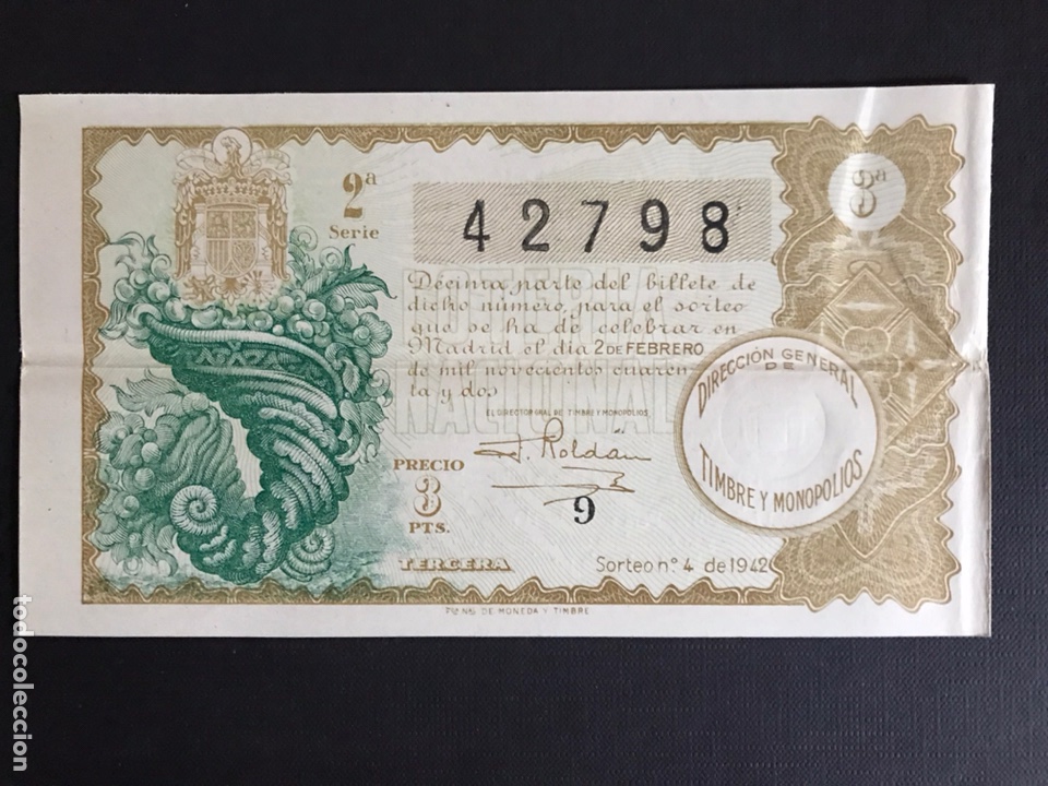 Loterie Nationale: Loteria A&ntilde;o 1942 sorteo 4