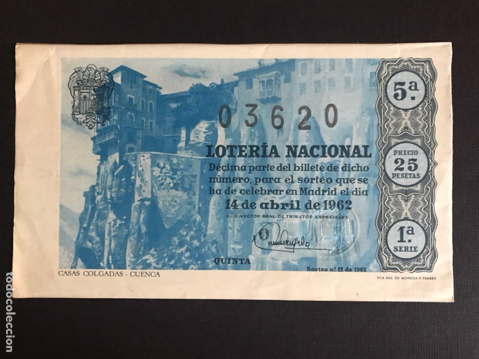 Lotaria Nacional: Loteria A&ntilde;o 1962 sorteo 11