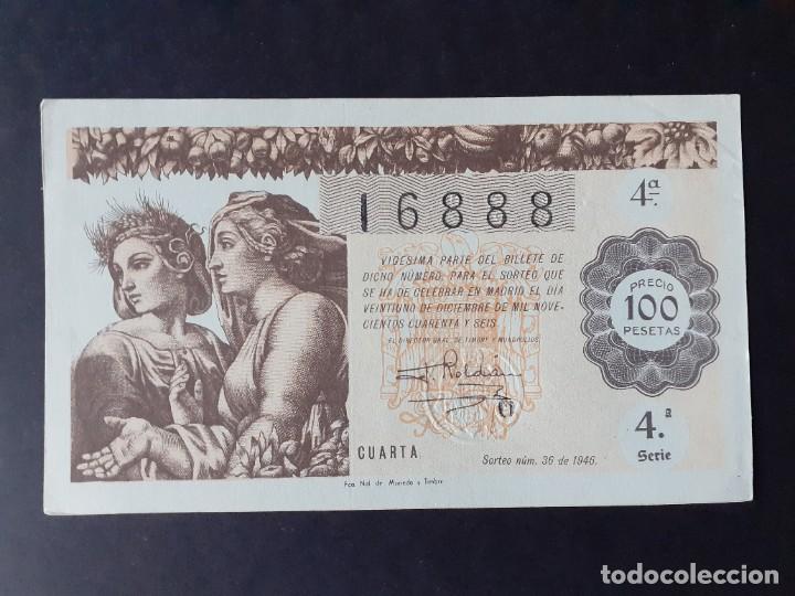 Nationale spanische Lotterie: LON5 463642 LOTERIA NACIONAL, A&Ntilde;O 1946, SORTEO 36