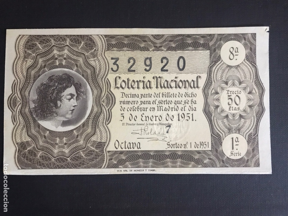 National Spanish Lottery: Loteria A&ntilde;o 1951 sorteo 1