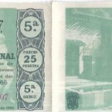 Lotería Nacional: :::: CR136 - DECIMOS DE LOTERIA - LOTERIA NACIONAL 1965