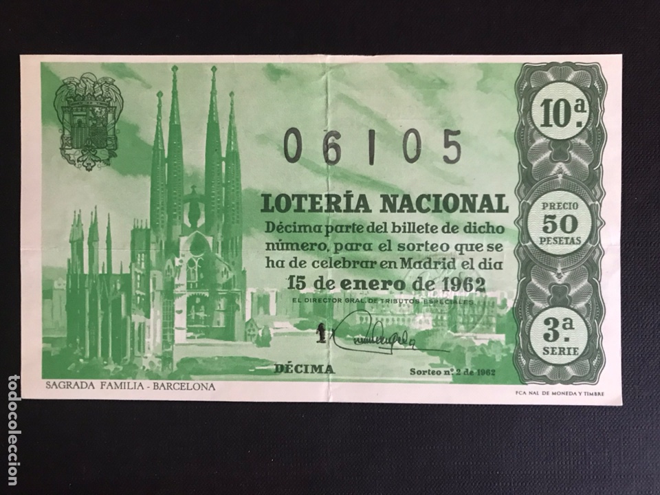 Nationale spanische Lotterie: Loteria A&ntilde;o 1962 sorteo 2