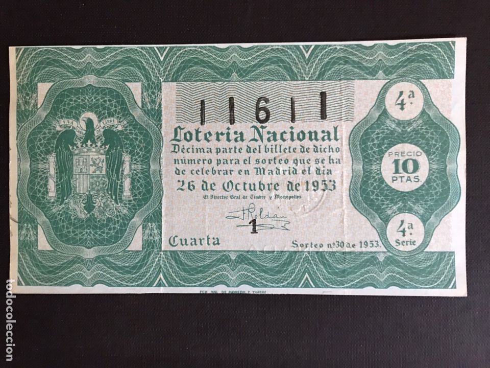 Loterie Nationale: Loteria A&ntilde;o 1953 sorteo 30