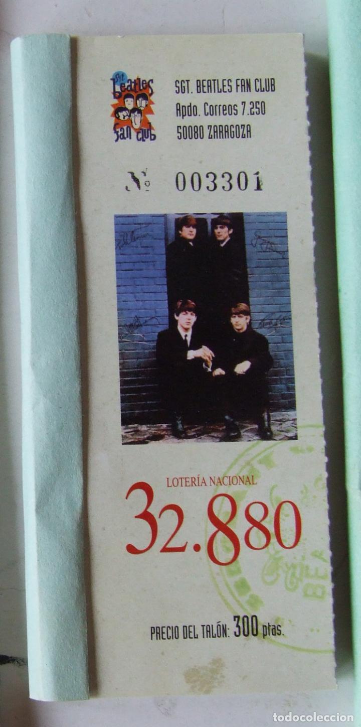 National Spanish Lottery: MATRIZ TALONARIO LOTER&Iacute;A SGT. BEATLES FAN CLUB A&Ntilde;O 1997