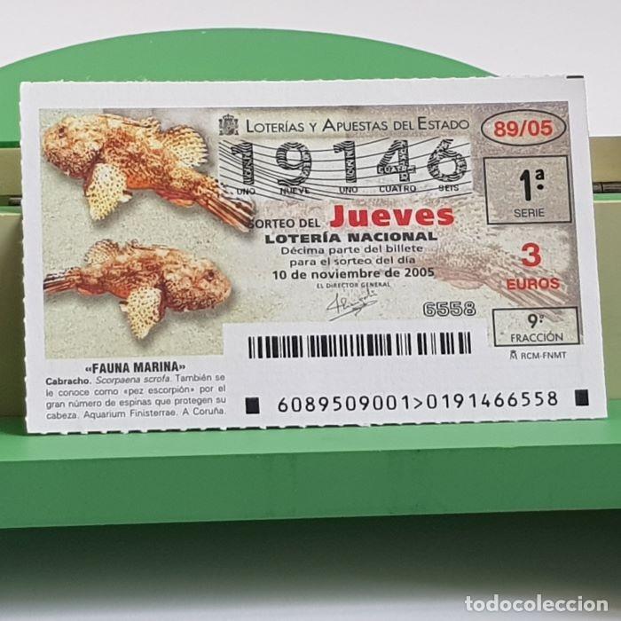 Nationale spanische Lotterie: LOTER&Iacute;A NACIONAL, SORTEO JUEVES 89/05, 10 NOVIEMBRE 2005, FAUNA MARINA, CABRACHO, N&ordm; 19146