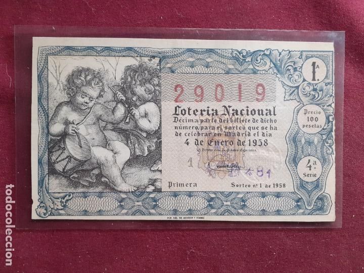Loter&iacute;a Nacional: SORTEO 1 DE 1958