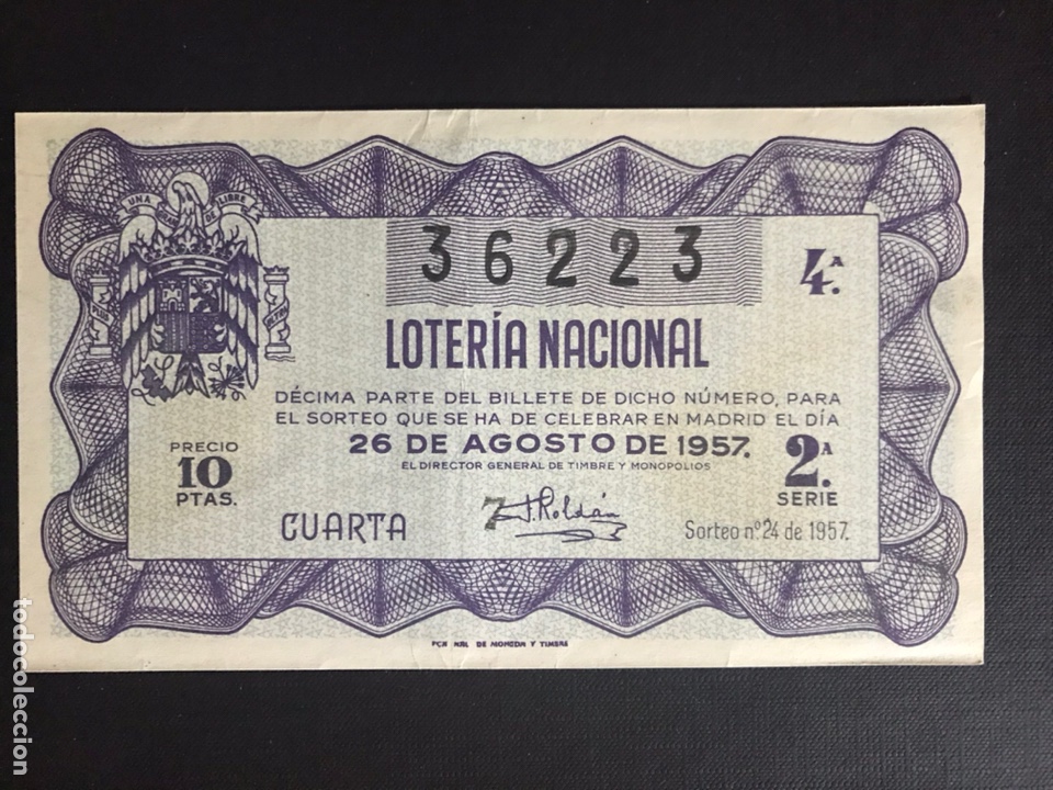 Loter&iacute;a Nacional: Loteria A&ntilde;o 1957 sorteo 24