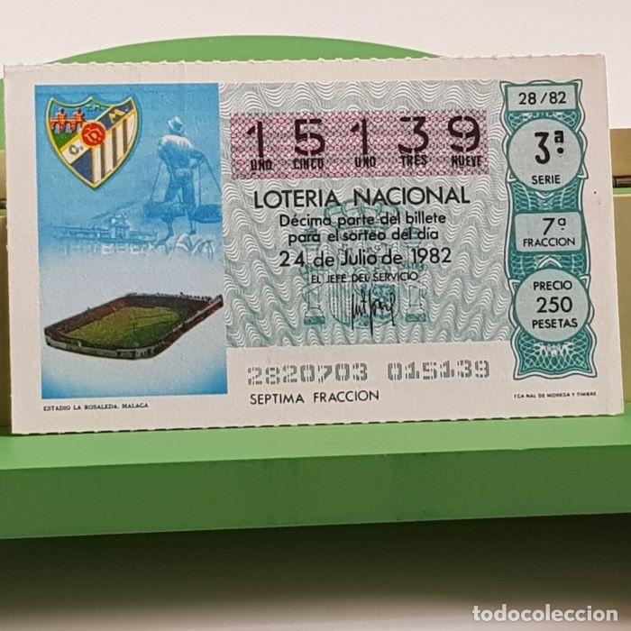 Nationale spanische Lotterie: LOTER&Iacute;A NACIONAL, SORTEO 28/82, 24 JULIO 1982, ESTADIO LA ROSALEDA M&Aacute;LAGA, N&ordm; 15139