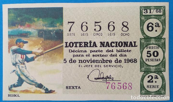 National Spanish Lottery: Loteria Nacional 1968, sorteo 31